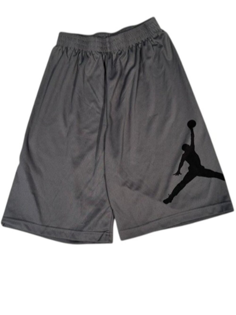 Jordan Boys Gray Black Jumpman Mesh Basketball Shorts XL 13-15